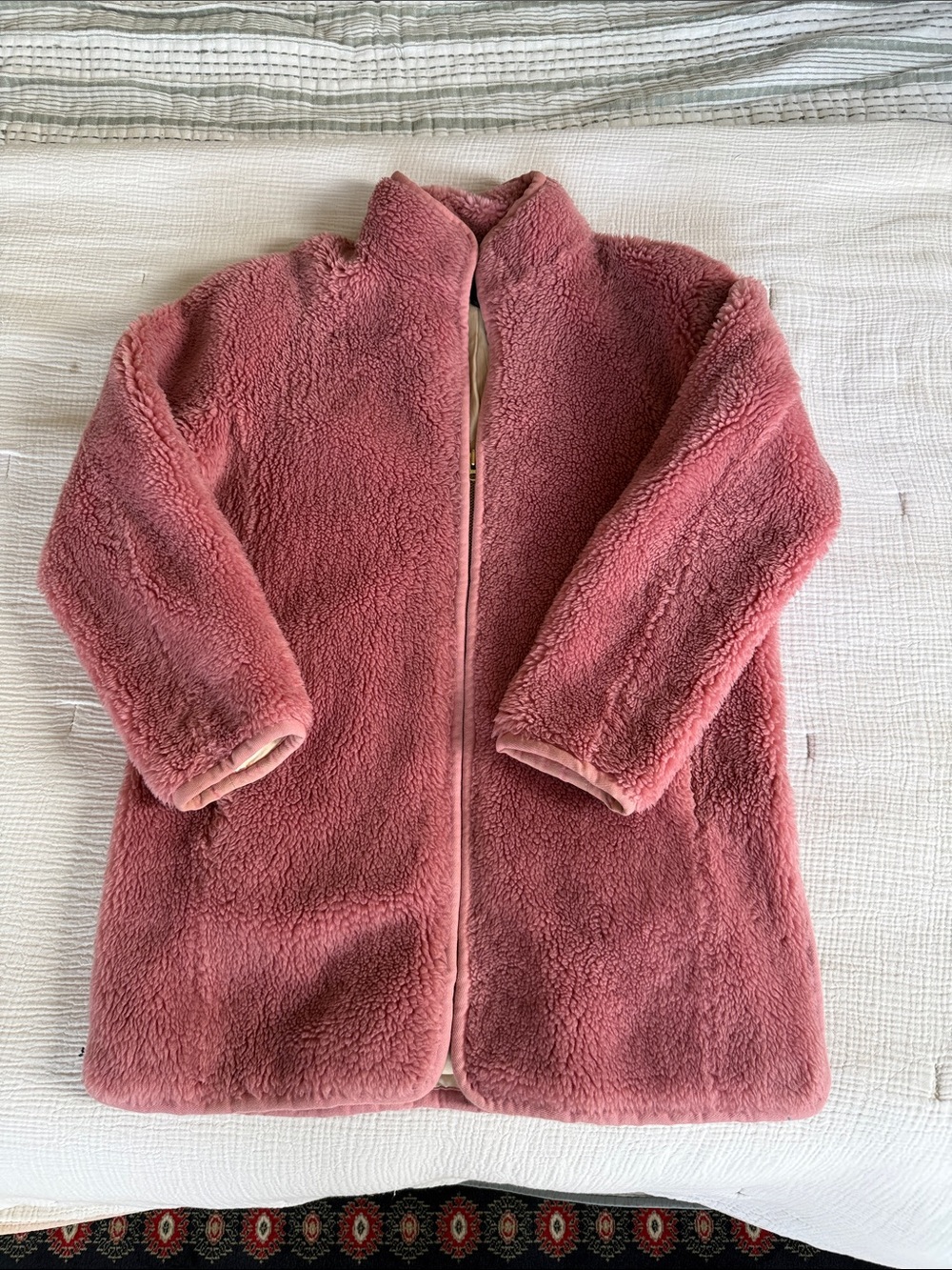 J. Crew - Women’s SMALL fleece coat - rose pink